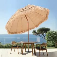 Tiki Umbrella Thatched Patio Umbrella 8 ft Poolside Patio Beach Umbrella