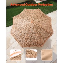 Tiki Umbrella Thatched Patio Umbrella 9 ft Poolside Patio Beach Umbrella