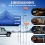 VEVOR Pop Up Canopy Tent, 10 x 10 FT, Outdoor Patio Gazebo Tent with Removable Sidewalls and Wheeled Bag, UV Resistant Waterproof Instant Gazebo Shelter for Party, Garden, Backyard, Blue