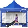 VEVOR Pop Up Canopy Tent, 10 x 10 FT, Outdoor Patio Gazebo Tent with Removable Sidewalls and Wheeled Bag, UV Resistant Waterproof Instant Gazebo Shelter for Party, Garden, Backyard, Blue