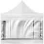 VEVOR 304.8 x 304.8 cm Pop Up Canopy Tent, Outdoor Patio Gazebo Tent with Removable Sidewalls and Wheeled Bag, UV Resistant Waterproof Instant Gazebo Shelter for Party, Garden, Backyard, White