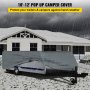 VEVOR Pop Up Camper Cover, Fit for 10'-12' Trailers, Ripstop 4-Layer Non-woven Fabric Folding Trailer Covers, UV Resistant Waterproof RV Storage Cover w/ 3 Wind-proof Ropes and 1 Storage Bag, Gray