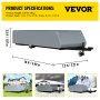 VEVOR Pop Up Camper Cover, Fit for 16'-18' Trailers, Ripstop 4-Layer Non-woven Fabric Folding Trailer Covers, UV Resistant Waterproof RV Storage Cover w/ 3 Wind-proof Ropes and 1 Storage Bag, Gray