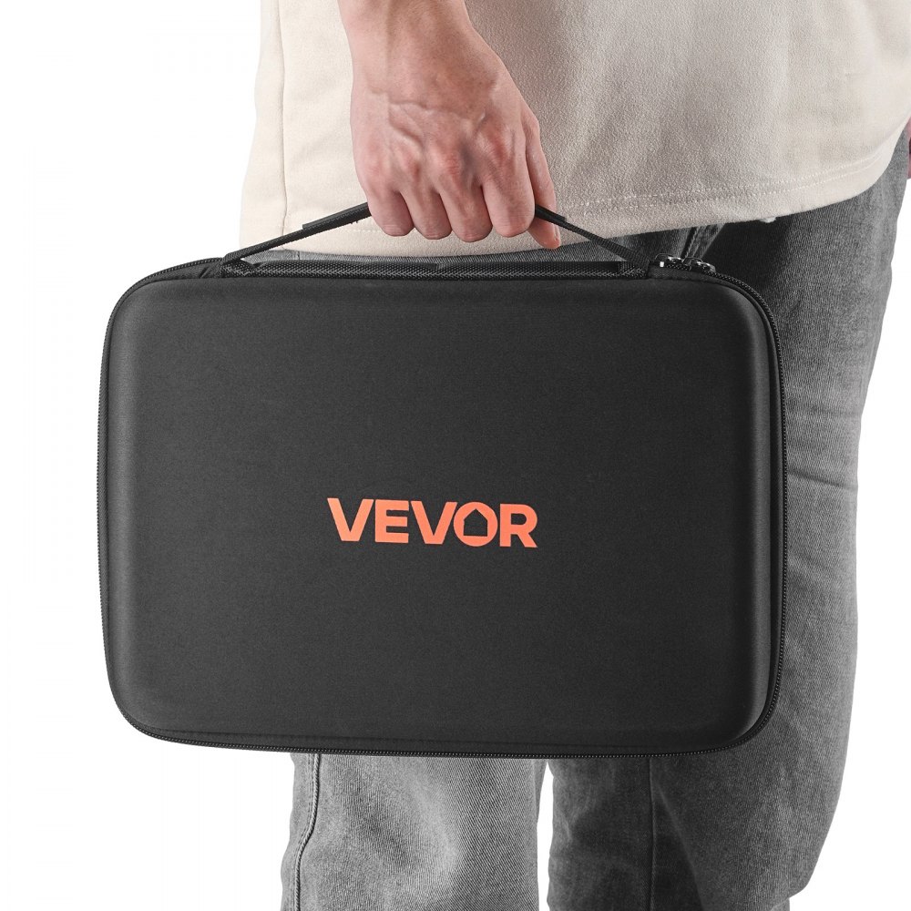 VEVOR Battery Organizer Storage Box, Battery Case Bag with Tester BT-168, Waterproof Batteries Organizer Storage Case with Zipper, Holds 167 Batteries AA AAA C D 9V Button, Black (Box Only)