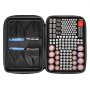 VEVOR Battery Organizer Storage Box, Battery Case Bag with Tester BT-168, Waterproof Batteries Organizer Storage Case with Zipper, Holds 167 Batteries AA AAA C D 9V Button, Black (Box Only)