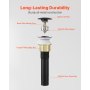 Bathroom Sink Drain with Overflow Anti-Clogging Vessel Sink Drain Strainer