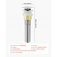 Bathroom Sink Drain Without Overflow All Metal Vessel Sink Drain Strainer