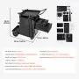 VEVOR Welding Cart, 2 Drawers Welder Cart Heavy Duty with Anti-Theft Lockable Cabinet, 350LBS Static Weight Capacity, 360° Swivel Wheels, Tank Storage Safety Chains for MIG TIG Welder, Plasma Cutter