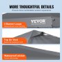 VEVOR Pop Up Canopy Party Tent 10x10 ft with Portable Bag for Camping Dark Gray