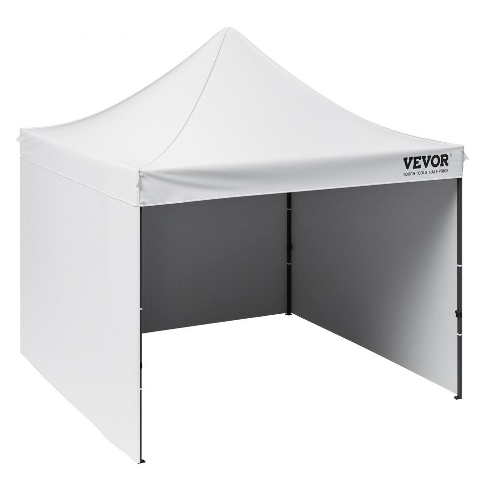 VEVOR Pop Up Canopy Tent Outdoor Gazebo Tent 304.8 x 304.8cm with Sidewalls & Bag White