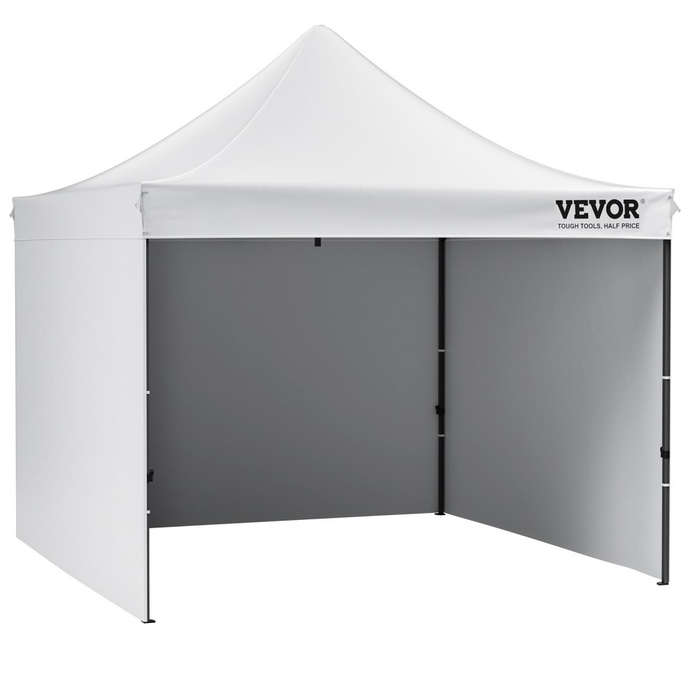 VEVOR Pop Up Canopy Tent Outdoor Gazebo Tent 304.8 x 304.8cm with Sidewalls & Bag White