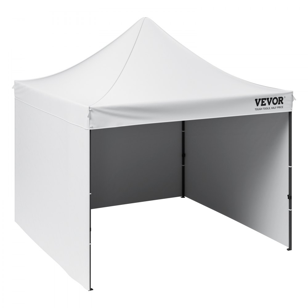 VEVOR Pop Up Canopy Tent Outdoor Gazebo Tent 304.8 x 304.8cm with Sidewalls & Bag White
