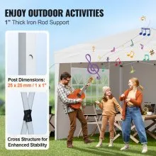Pop Up Canopy Tent 10' x 10' Sun Shelter Outdoor Gazebo with Sidewalls