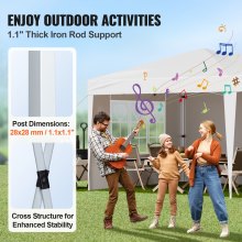 VEVOR Pop Up Canopy 10 x 20 FT Pop Up Gazebo Tent with 3 Sidewalls & 2 Windows