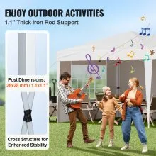 VEVOR Pop Up Canopy 10 x 20 FT Pop Up Gazebo Tent with 3 Sidewalls & 2 Windows