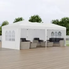 VEVOR Pop Up Canopy 10 x 20 FT Pop Up Gazebo Tent with 3 Sidewalls & 2 Windows
