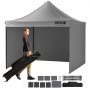 VEVOR 10x10FT Pop up Canopy with Removable Sidewalls, Instant Canopies Portable Gazebo & Wheeled Bag, UV Resistant Waterproof, Enclosed Canopy Tent for Outdoor Events, Patio, Backyard, Party, Camping