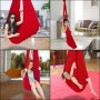 VEVOR Red Sensory Swing Chair Hanging Seat Adjustable Aerial Flying Yoga Hammock Sensory Hammock for Kids or Adults Tree Rope Autism Therapy