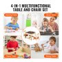 VEVOR Kids Table and Chair Set, Wooden Activity Table with Storage Space and Boxes, Kids Play Table for Toddlers Art, Craft, Reading, Learning