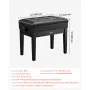 Banco para piano VEVOR, 56 x 33 x 49 cm, silla para teclado con altura ajustable de 49 a 58 cm, cojín acolchado, compartimento de almacenamiento para libros de música, taburete de madera para piano, ideal para tocador o sala de estar.