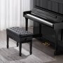 VEVOR Piano Bench, Duet Keyboard Piano Chair with 20.3"-23.4” Adjustable Height, High-Density Padded Cushion, Storage Compartment for Music Books, Wooden Piano Stool Seat, for Vanity, Living Room