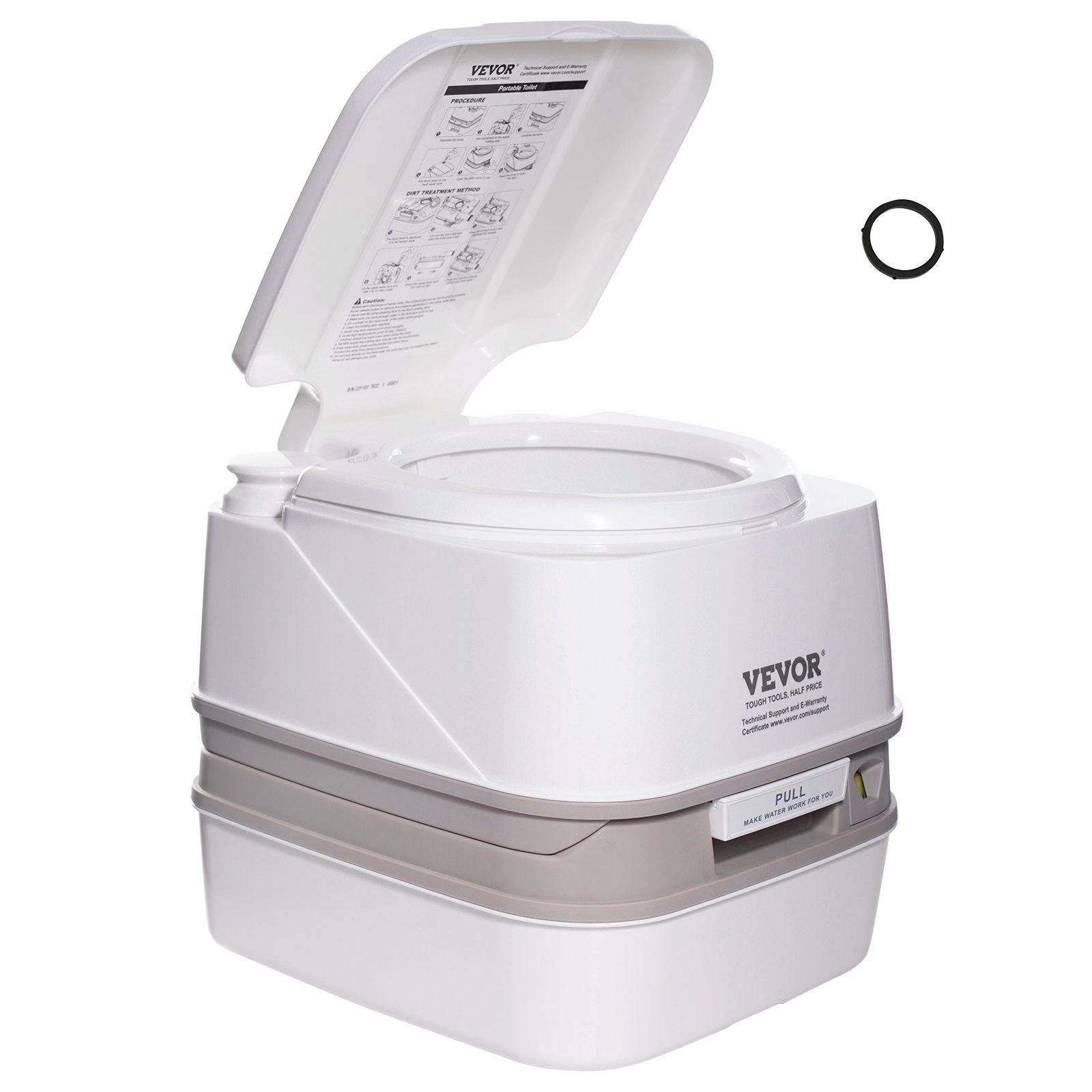 Sweiko Portable Toilet for Camping, Porta Potty with 3.2 Gal Waste Tank & 2.6Gal Flush Tank, Push-Button Pressurized Flush Commode with Level Indicator, Travel Toilet for Adults Kids Camping Car Trips Sweiko Portable Toilet for Camping, Porta Potty with 3.2 Gal Waste Tank & 2.6Gal Flush Tank, Push-Button Pressurized Flush Commode with Level Indicator, Travel Toilet for Adults Kids Camping Car Trips