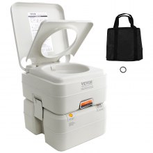 VEVOR Portable Toilet for Camping, Porta Potty with Carry Bag, 5.3 Gal Waste Tank & 3.2 Gal Flush Tank, Push-Button Pressurized Flush Commode with Level Indicator, for Adults Kids Camping Car RV Trips