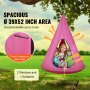 VEVOR Kids Nest gyngestol, hængekøjestol med justerbart reb, hængekøje gyngestol til børn indendørs og udendørs (39" D x 52" H), 250 lbs vægtkapacitet, sensorisk gynge til børn, Pink