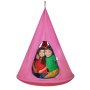 VEVOR Kids Nest -keinutuoli, riippumaton riipputuoli säädettävällä köydellä, riippumaton keinutuoli lapsille sisä- ja ulkokäyttöön (39" D x 52" K), paino 250 paunaa, sensorinen keinu lapsille, vaaleanpunainen