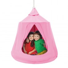 VEVOR Hanging Tree Tent Ceiling Swing Hammock for Kids 46" H x 43.4" Dia. Pink