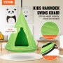 Cadeira de balanço VEVOR Kids Nest, cadeira de rede suspensa com corda ajustável, cadeira de balanço de rede para crianças para uso interno e externo (39 "D x 52" H), capacidade de peso de 250 libras, balanço sensorial para crianças, verde