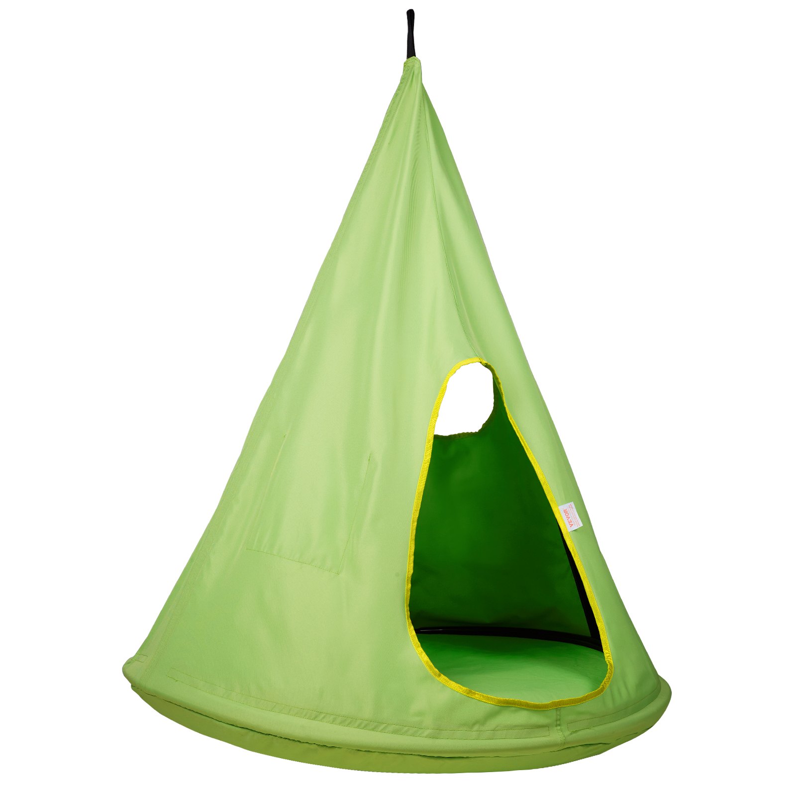 VEVOR Kids Nest Chair, Hanging Hammock Chair with Adjustable Rope, Hammock Chair for Kids Indoor and Outdoor Use (39" D x 52" H), 250lbs Weight Capacity, Green