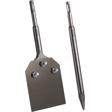 VEVOR Clay Spade, 3.9" x 9.5" SDS Plus Shank, 40Cr Steel Jackhammer Bit for Electric Demolition Jack Hammer w/Point Chisel, Trenching and Digging Shovel Bit for Clay, Gravel, Frozen Soil