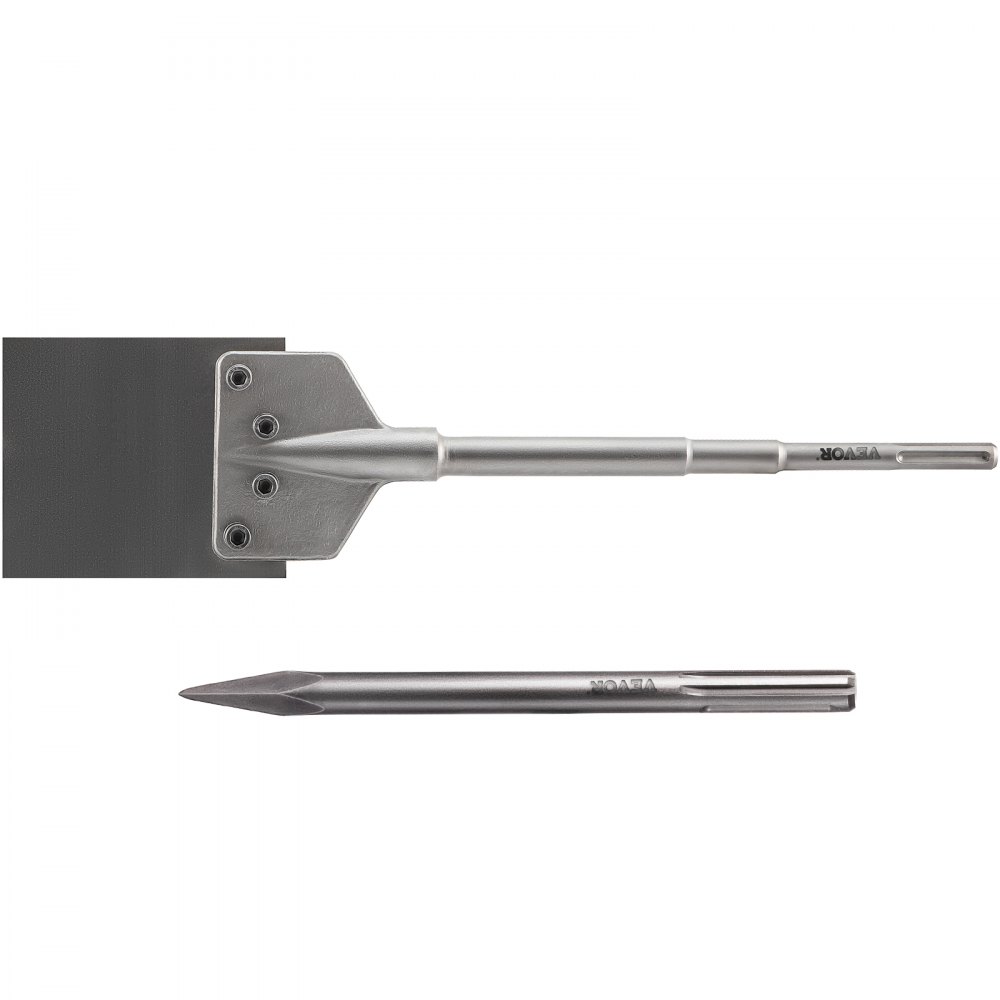 VEVOR Pala de arcilla, vástago SDS Max de 5,9" x 24,4", broca de martillo neumático de acero 40Cr para martillo eléctrico de demolición con cincel de punta, broca de pala para zanjas y excavación para arcilla, grava, suelo congelado
