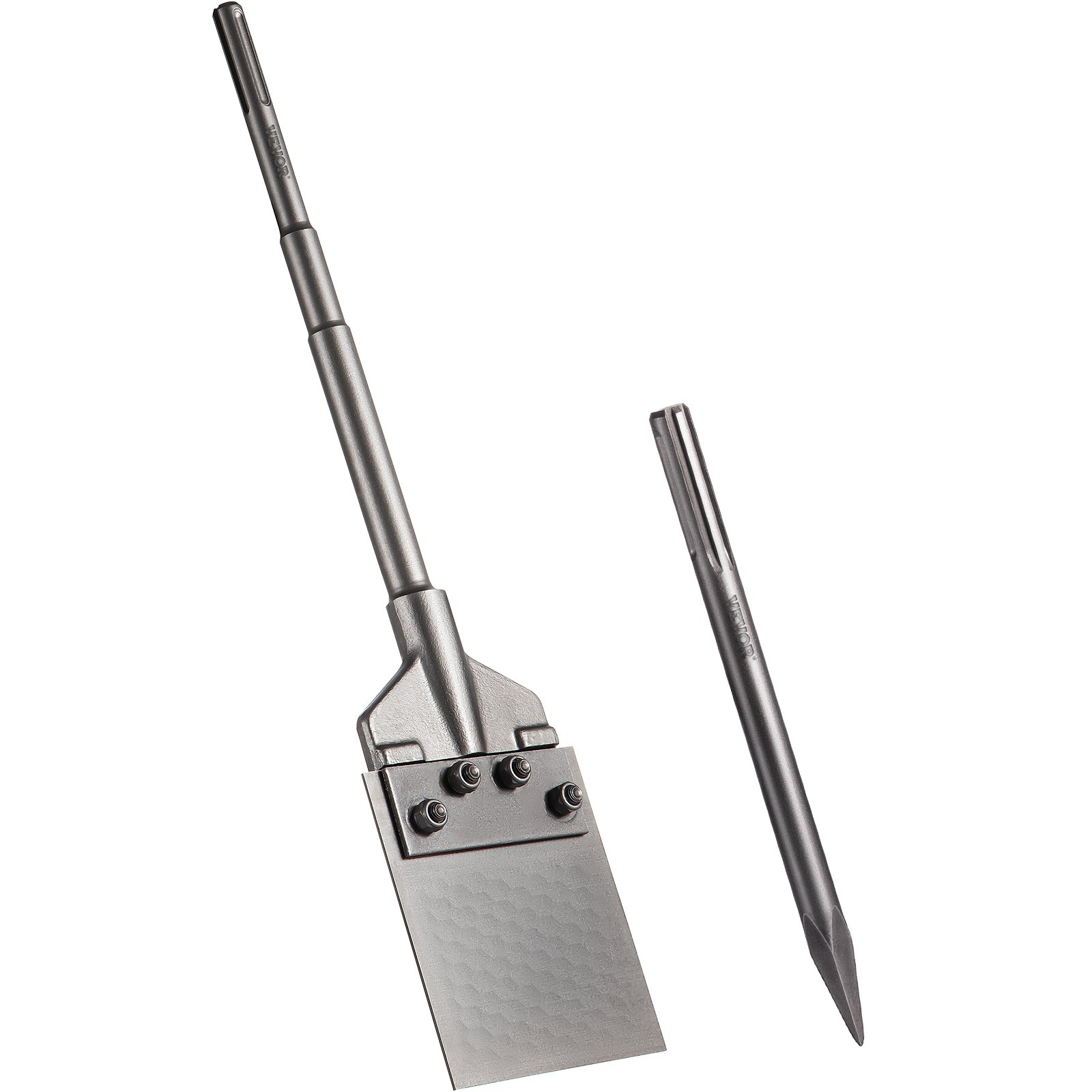 VEVOR Pala de arcilla, vástago SDS Max de 5,9" x 24,4", broca de martillo neumático de acero 40Cr para martillo eléctrico de demolición con cincel de punta, broca de pala para zanjas y excavación para arcilla, grava, suelo congelado