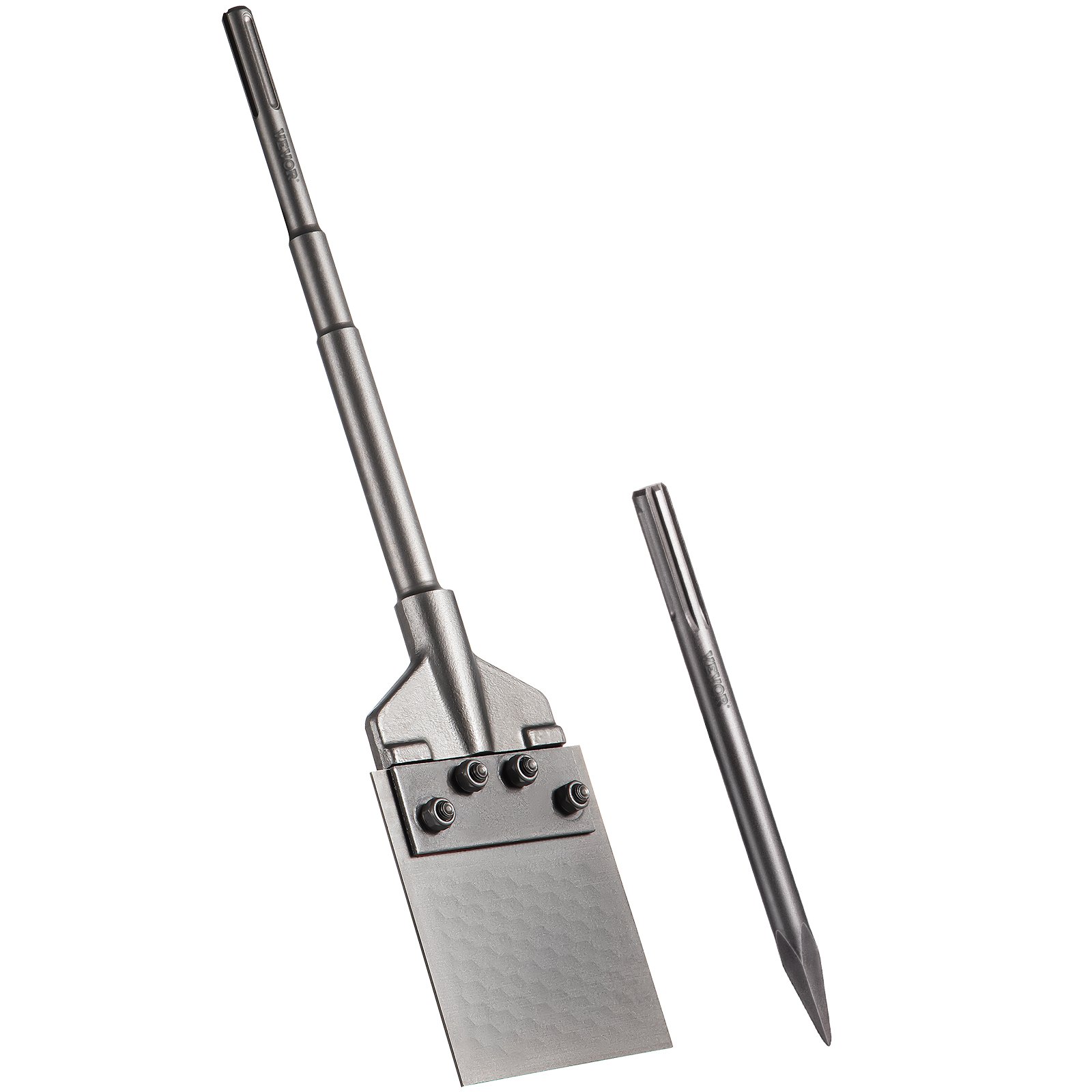 VEVOR Pala de arcilla, vástago SDS Max de 5,9" x 24,4", broca de martillo neumático de acero 40Cr para martillo eléctrico de demolición con cincel de punta, broca de pala para zanjas y excavación para arcilla, grava, suelo congelado