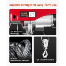 VEVOR 2200 lbs Wireless Attic Lift, 1600W 110V Electric Hoist with Wireless Remote Control, 40ft Single Cable Lifting Height & Pure Copper Motor, for Garage Warehouse Factory