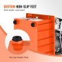 orange base with non-slip rubber pads for stability, featuring the VEVOR electric hydraulic pump.