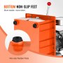 orange VEVOR electric hydraulic pump with bottom non-slip feet and handle; non-slip rubber pads highlighted.