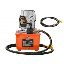 VEVOR Electric Hydraulic Pump, 10000 PSI 750W 110V, 488 in³/8L Capacity, Single Acting Manual Valve, Electric Driven Hydraulic Pump Power Pack Unit with Lever Switch for Punching/Bending/Jack Machines