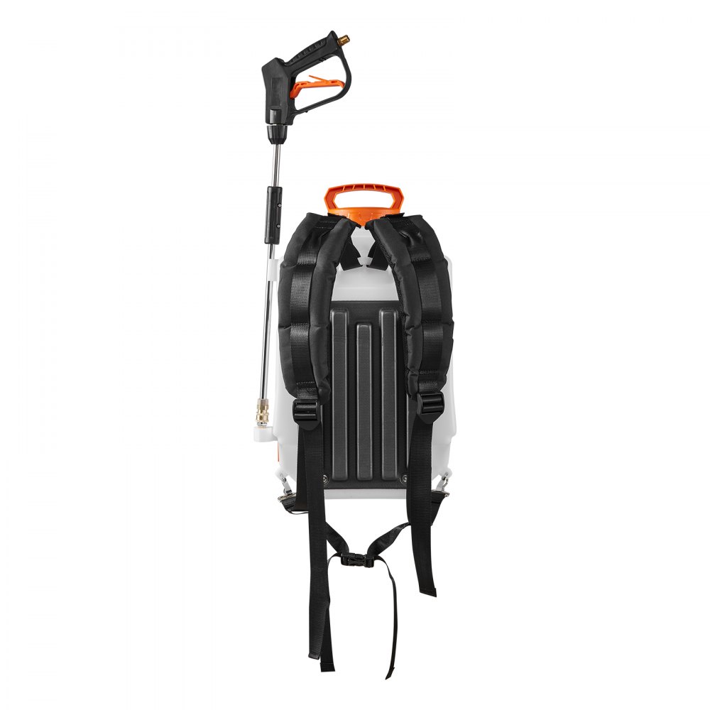 VEVOR Battery Powered Backpack Sprayer, 16L Electric Backpack Sprayer, 2 Wands & 8 Nozzles, Adjustable 0-90 PSI, 4H Runtime, Portable Yard Garden Lawn Sprayers for Weeding Spraying Cleaning