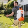 VEVOR Battery Powered Backpack Sprayer, 16L Electric Backpack Sprayer, 2 Wands & 8 Nozzles, Adjustable 0-90 PSI, 4H Runtime, Portable Yard Garden Lawn Sprayers for Weeding Spraying Cleaning