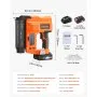 VEVOR Cordless Brad Nailer, 18 Gauge, 20V Battery Powered Nail Gun, with 500 pcs Nails, 2.0 Ah Li-ion Battery and Charger, Adjustable Nailing Depth, for Home Improvement, Woodworking, DIY Project
