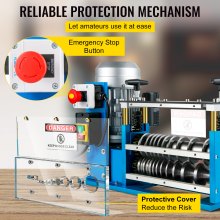 VEVOR Cable Wire Stripping Machine 0.06 inch -1.5 inch,Portable Powered Wire Stripper Machine 11 Channels 10 Blades,Automatic Wire Stripping Tool 75ft/minute,for Recycling Copper Wire