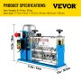 VEVOR Electric Wire Stripping Machine, 1.5 mm-38 mm Wire Stripper Machine, 11 Channels 10 Blades Automatic Wire Stripping Machine, Power Wire Stripping Machine 75ft/Minute, for Recycling Copper Wire