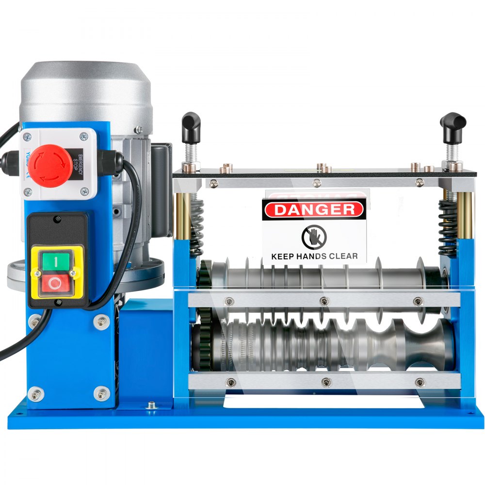 VEVOR Electric Wire Stripping Machine, 1.5-38 mm Automatic Wire Stripping Machine, 11 Channels 10 Blades Cable Stripping Machine, Wire Stripping Tool 2286 cm/Minute, for Recycling Copper Wire