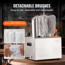 Wine Glass Polisher 5-Brush Polishing Machine 330Cups/H for Bar Restaurant