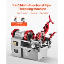 Electric Pipe Threader Machine 750W 28RPM Threading Cutter for 1/2" to 2" Pipes