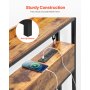 VEVOR Headboard for Full Size Bed, Adjustable Height Headboard with 2 Shelves Storage, Freestanding Head Board with Charging Station and LED Light for Different Bed Frames, Easy Assembly, Brown