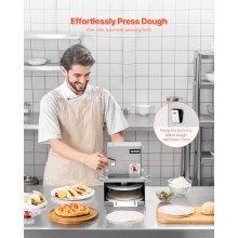 6 in Electric Pizza Dough Press Machine Pizza Pastry Sheeter Stainless Steel